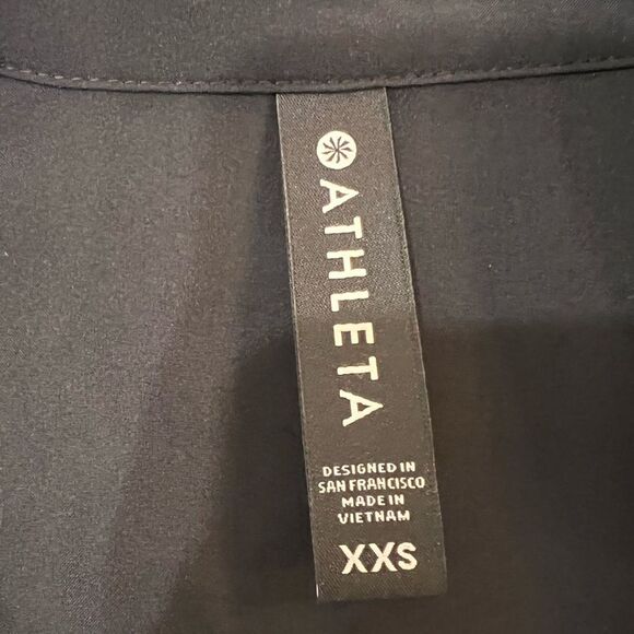 Athleta Zuma Black Featherweight Stretch Utility Shirt Dress XXS NWT Travel - Picture 7 of 12